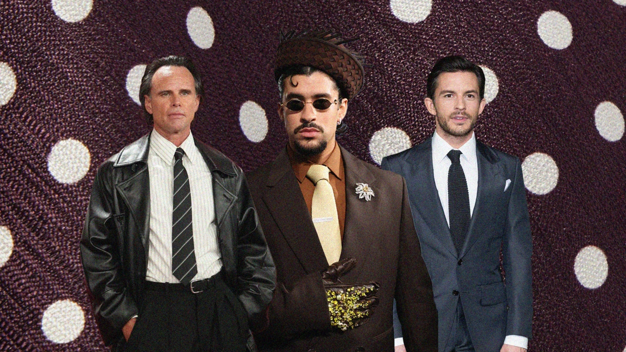 Walton Goggins, Bad Bunny i Jonathan Bailey w modnych krawatach