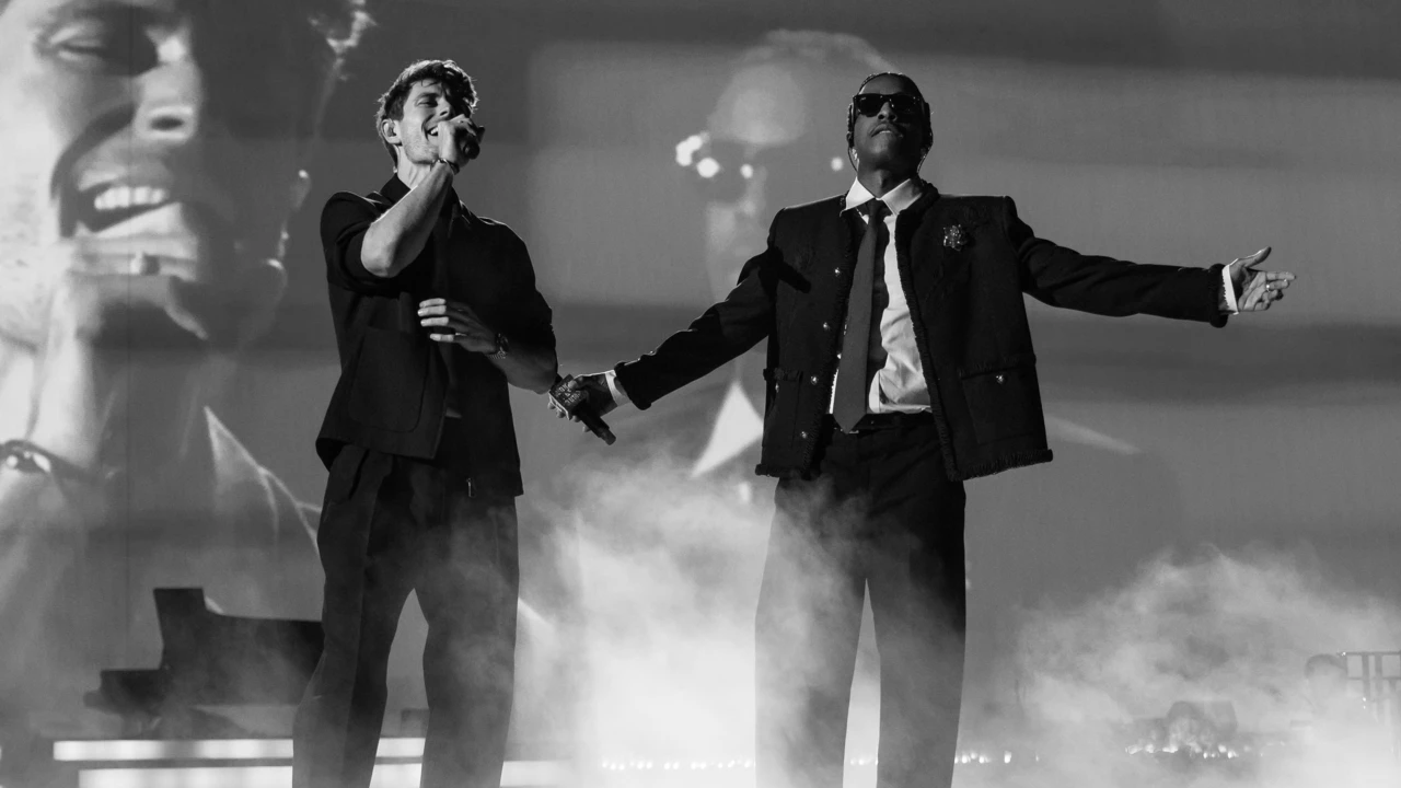 Jakub Józef Orliński i A$AP Rocky razem na scenie Gala des Pièces Jaunes 2026, fot. Asia Typek