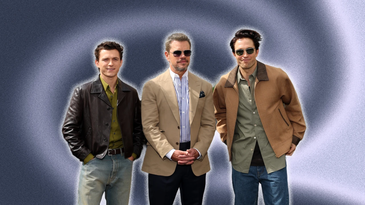 Tom Holland, Matt Damon i Robert Pattinson podczas trasy promocyjnej „Odysei”