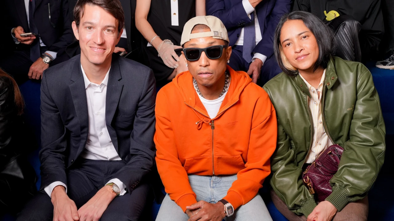 Pharrell Williams na pokazie Louis Vuitton