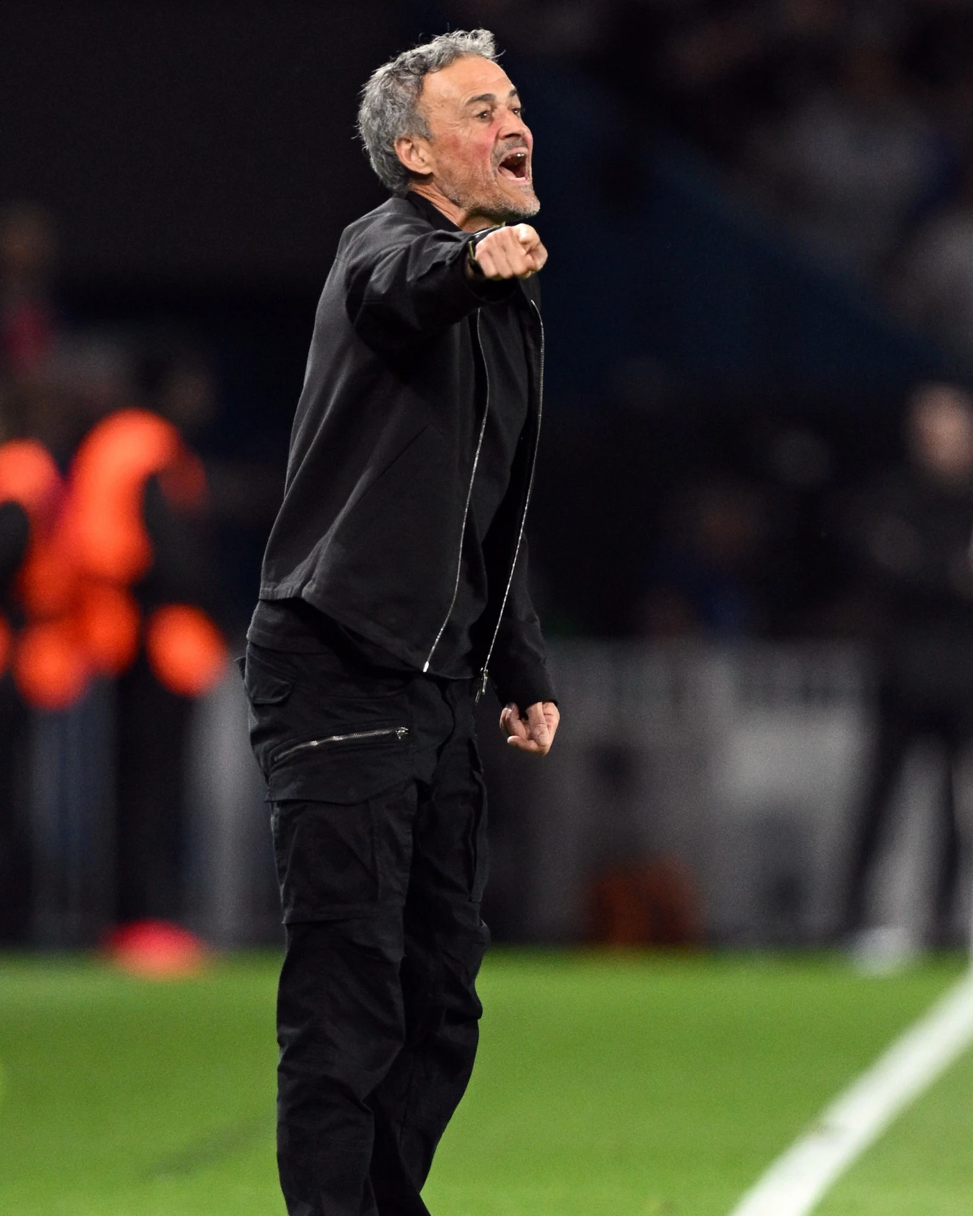 Luis Enrique podczas meczu Ligi Mistrzów PSG-Liverpool