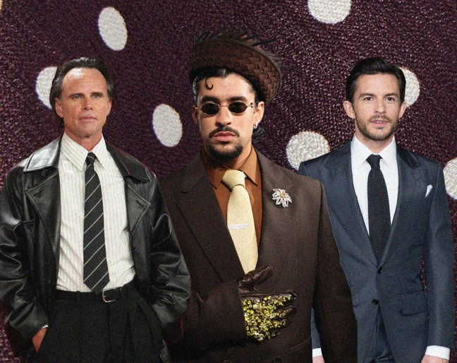 Walton Goggins, Bad Bunny i Jonathan Bailey w modnych krawatach