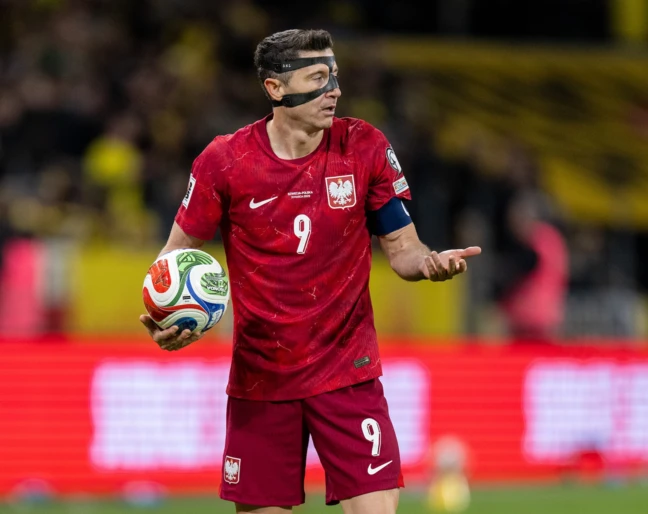 Robert Lewandowski w meczu Polska-Szwecja