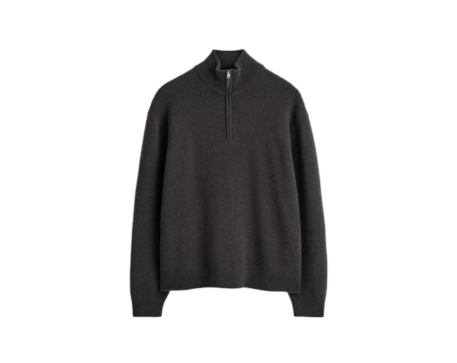 Kaszmirowy sweter z zamkiem COS