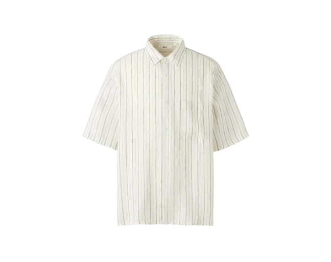 męska koszula lniana na kr&oacute;tki rękaw UNIQLO