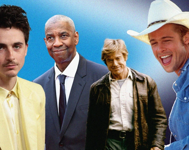 Timoth&eacute;e Chalamet, Denzel Washington, Robert Redford, Brad Pitt 