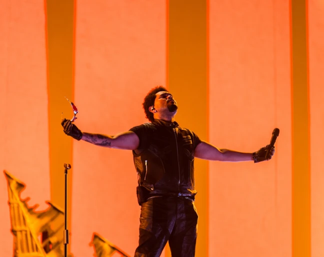 The Weeknd podczas koncertu w Sao Paulo