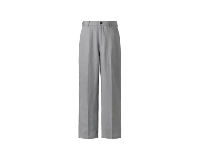 męskie spodnie lniane UNIQLO