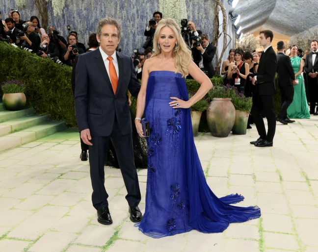 Ben Stiller i Christine Taylor w barwach The New York Knicks na MET Gala 2026
