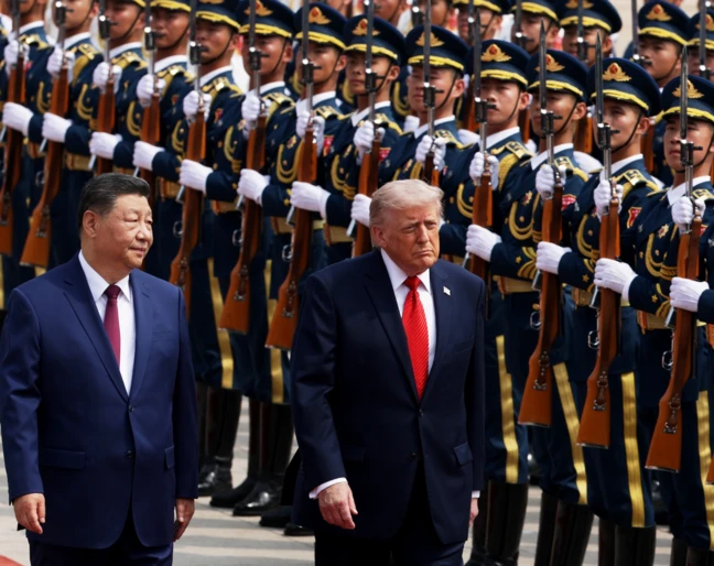 Donald Trump i Xi Jinping w Chinach