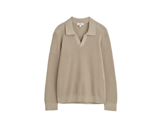 męski longsleeve polo arket