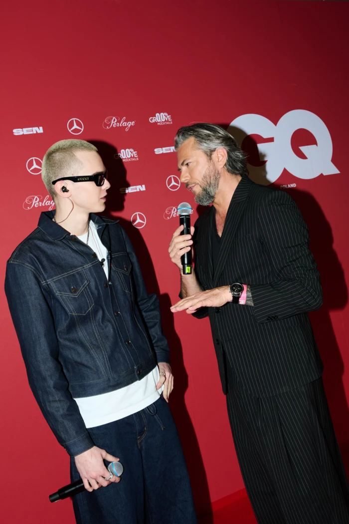 Eryk Moczko i Olivier Janiak na premierze drugiego numeru GQ Poland