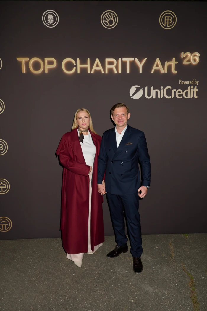 Rafał Zawierucha z żoną na Top Charity Art