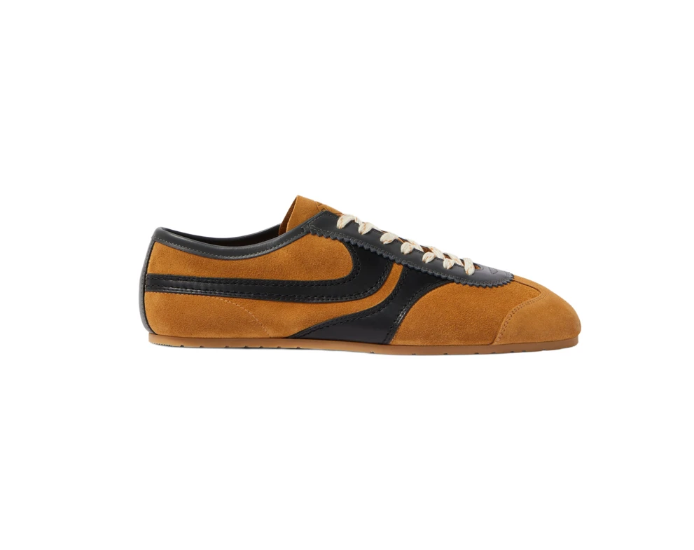 Męskie sneakersy Dries Van Noten Leather-trimmed suede