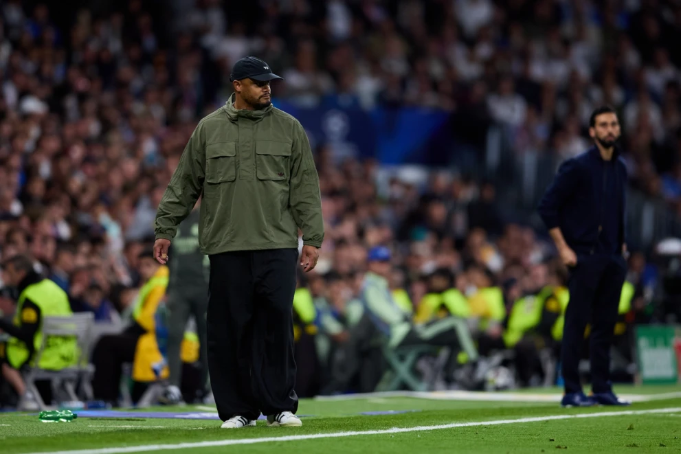 Vincent Kompany podczas meczu Ligi Mistrzów Real Madryt vs. Bayern Monachium