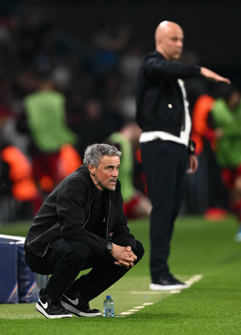 Luis Enrique podczas meczu Ligi Mistrz&oacute;w PSG-Liverpool