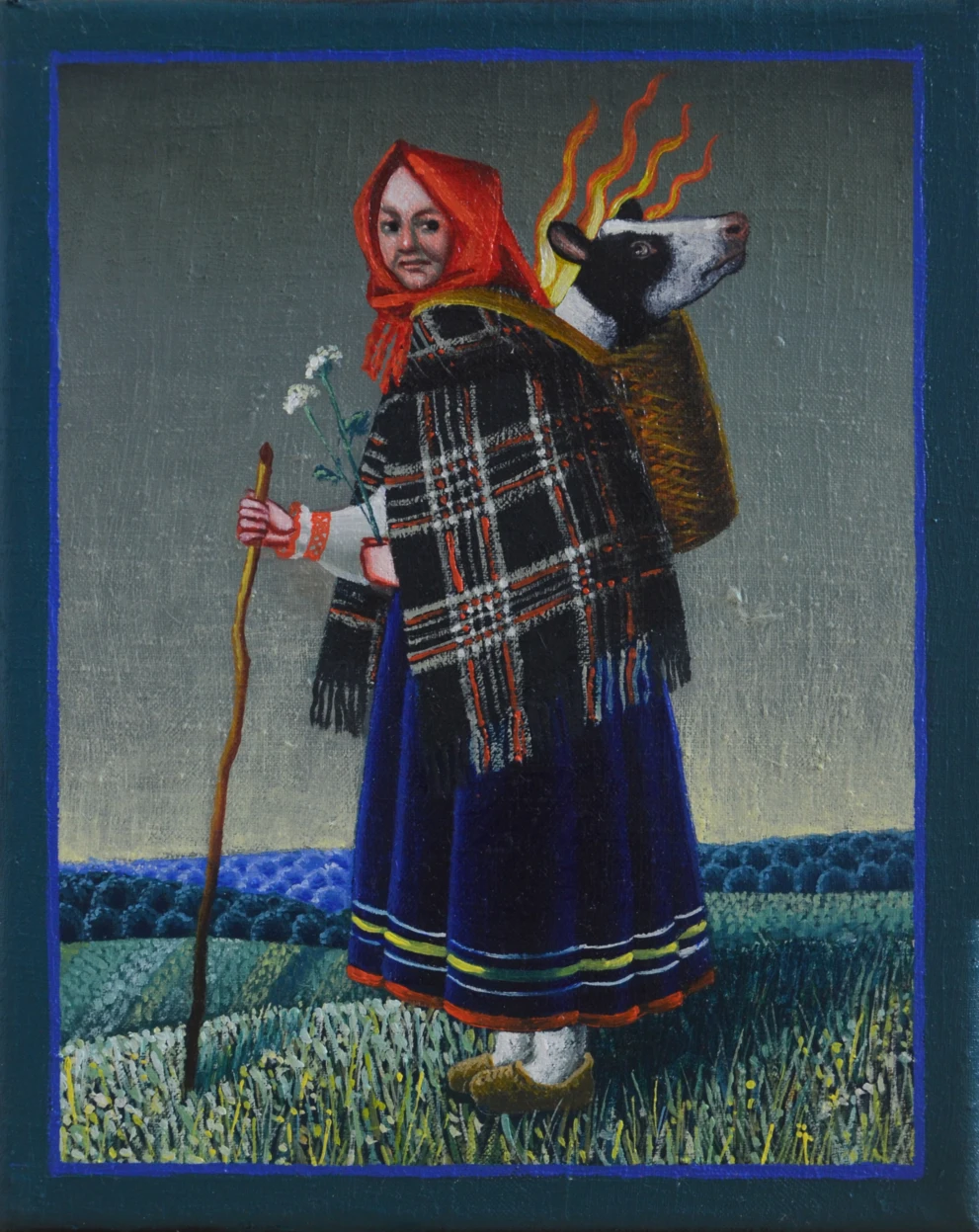 Dawid Zdobylak, Czariwnycia, Bosorka, olej na płótnie, 2025,