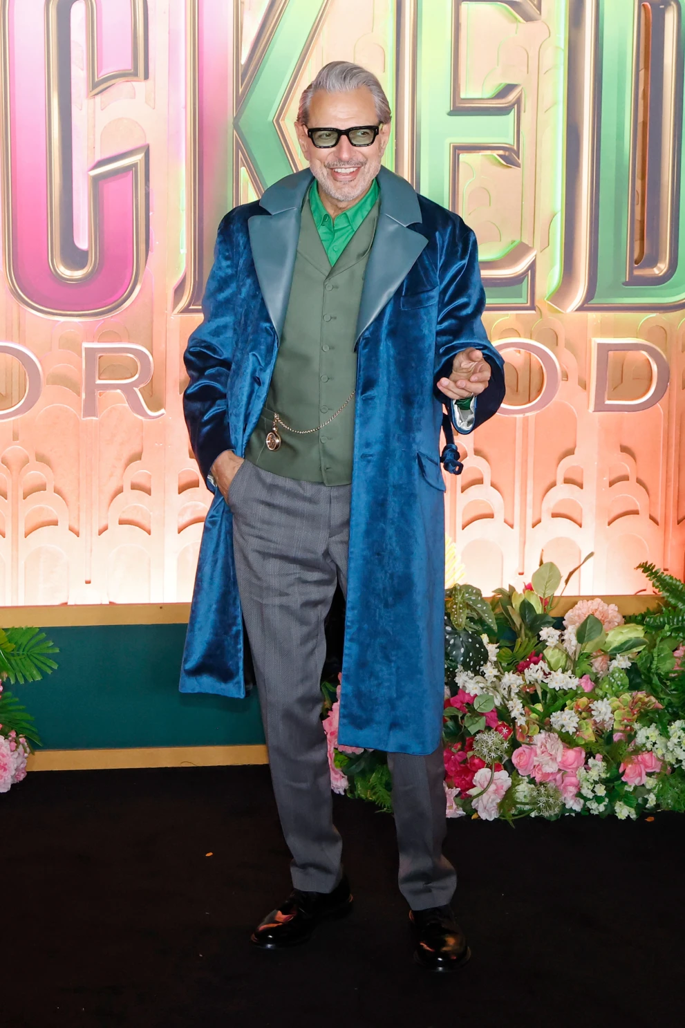 Jeff Goldblum na premierze filmu „Wicked: Na dobre”