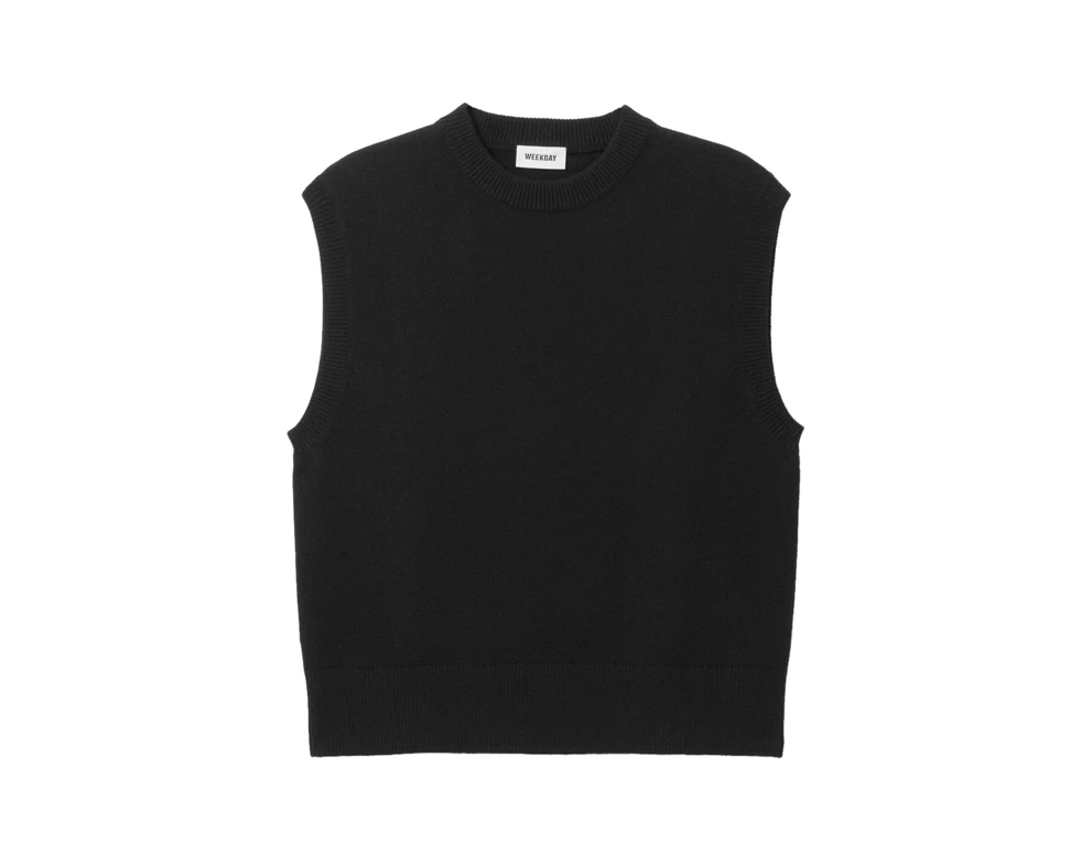 Męski sweter bez rękawów Weekday