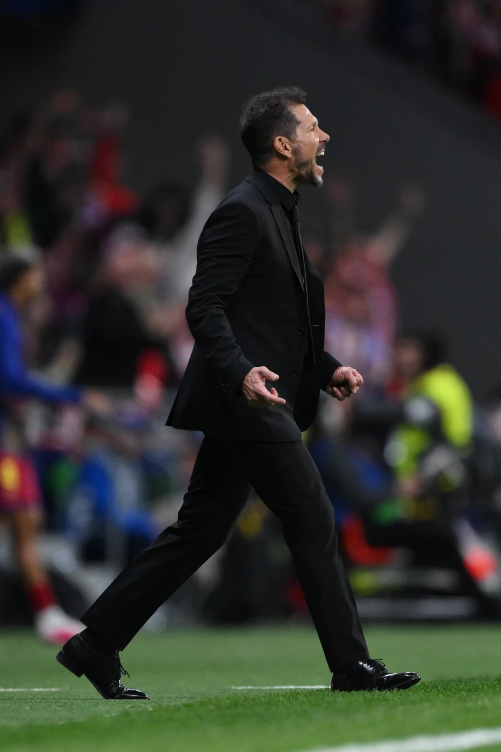 Diego Simeone podczas ćwierćfinału Ligi Mistrzów Atletico Madryt-FC Barcelona