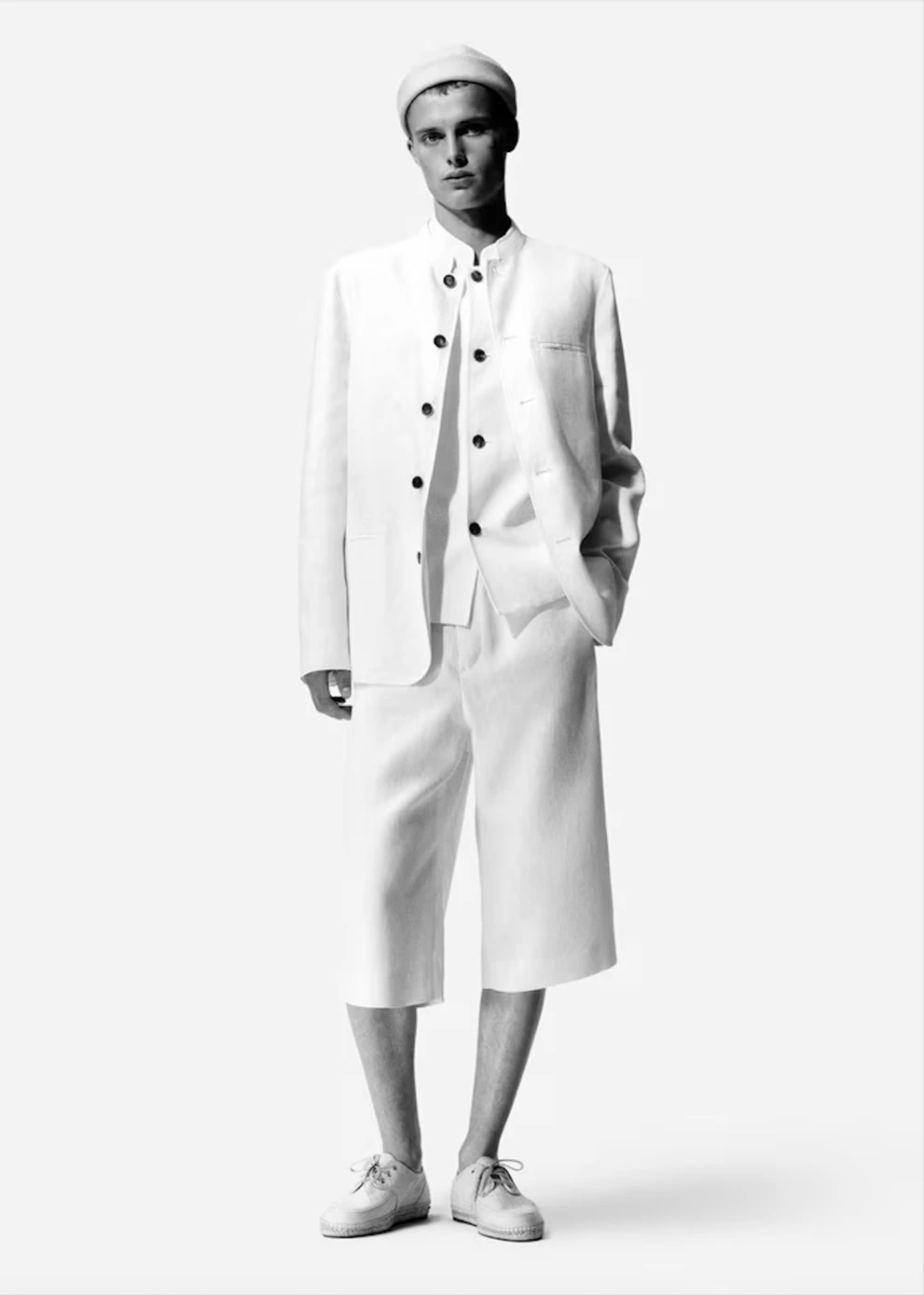 Biały total look Loro Piana