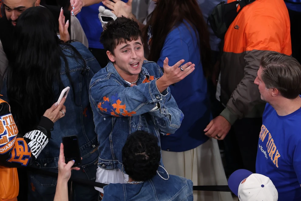 Timothee Chalamet New York Knicks NBA