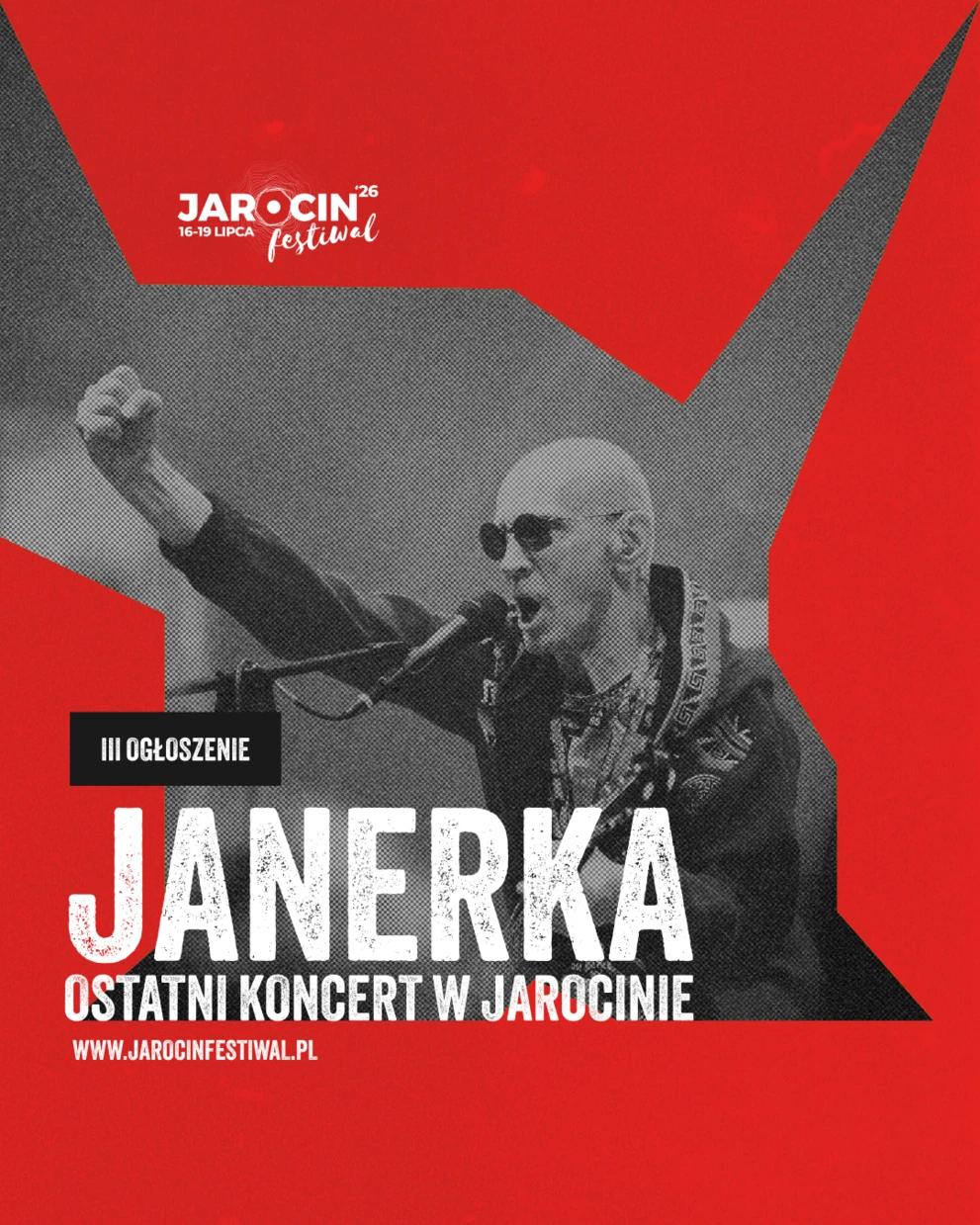 Lech Janerka na festiwalu w Jarocinie