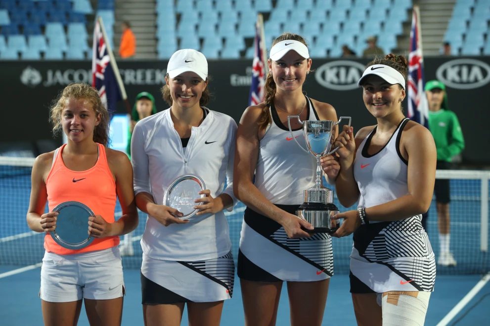 Maja Chwalińska i Iga Świątek na Australian Open 2017 Junior Championships w deblu
