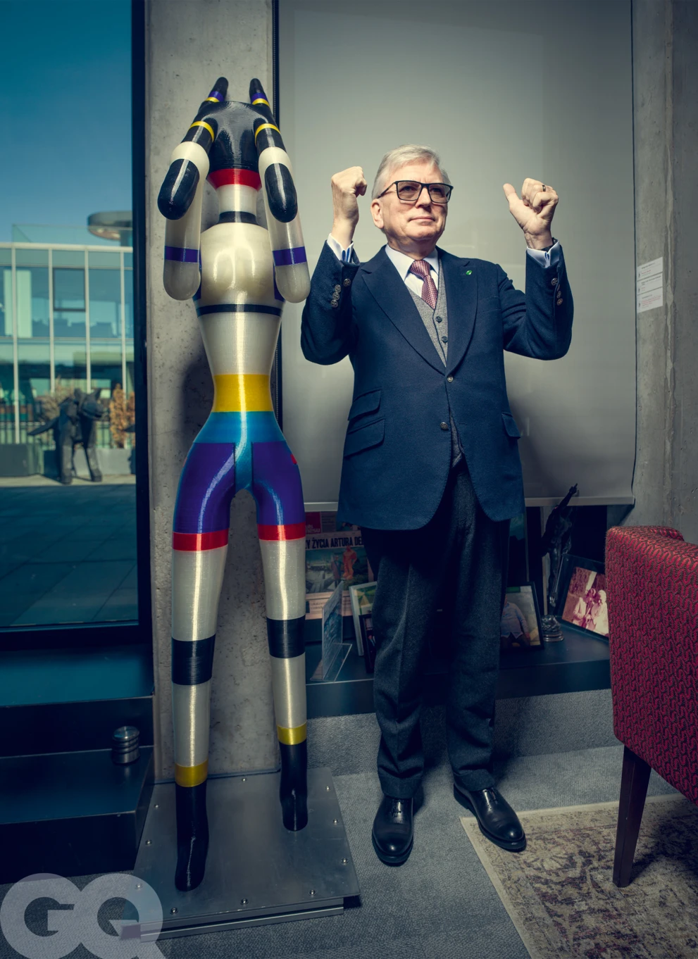 Artur Dela w sesji dla GQ Poland