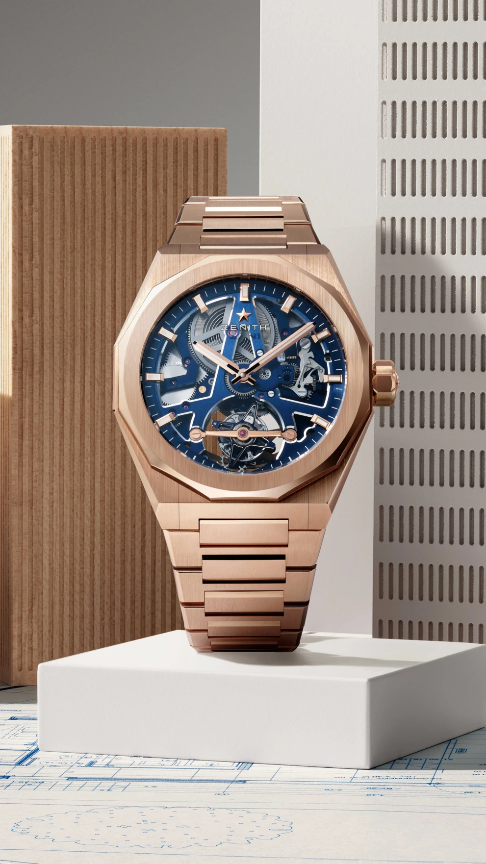Zenith DEFY Skyline Tourbillon Skeleton w różowym złocie